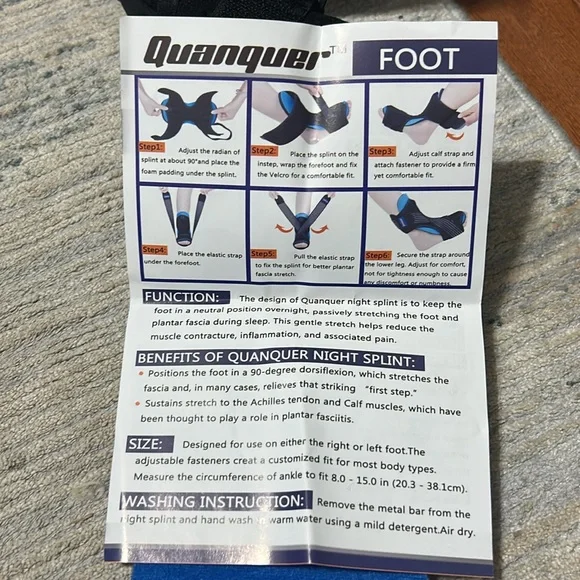 Plantar fasciatis foot roll, night splint and foot rocker - Picture 7 of 7